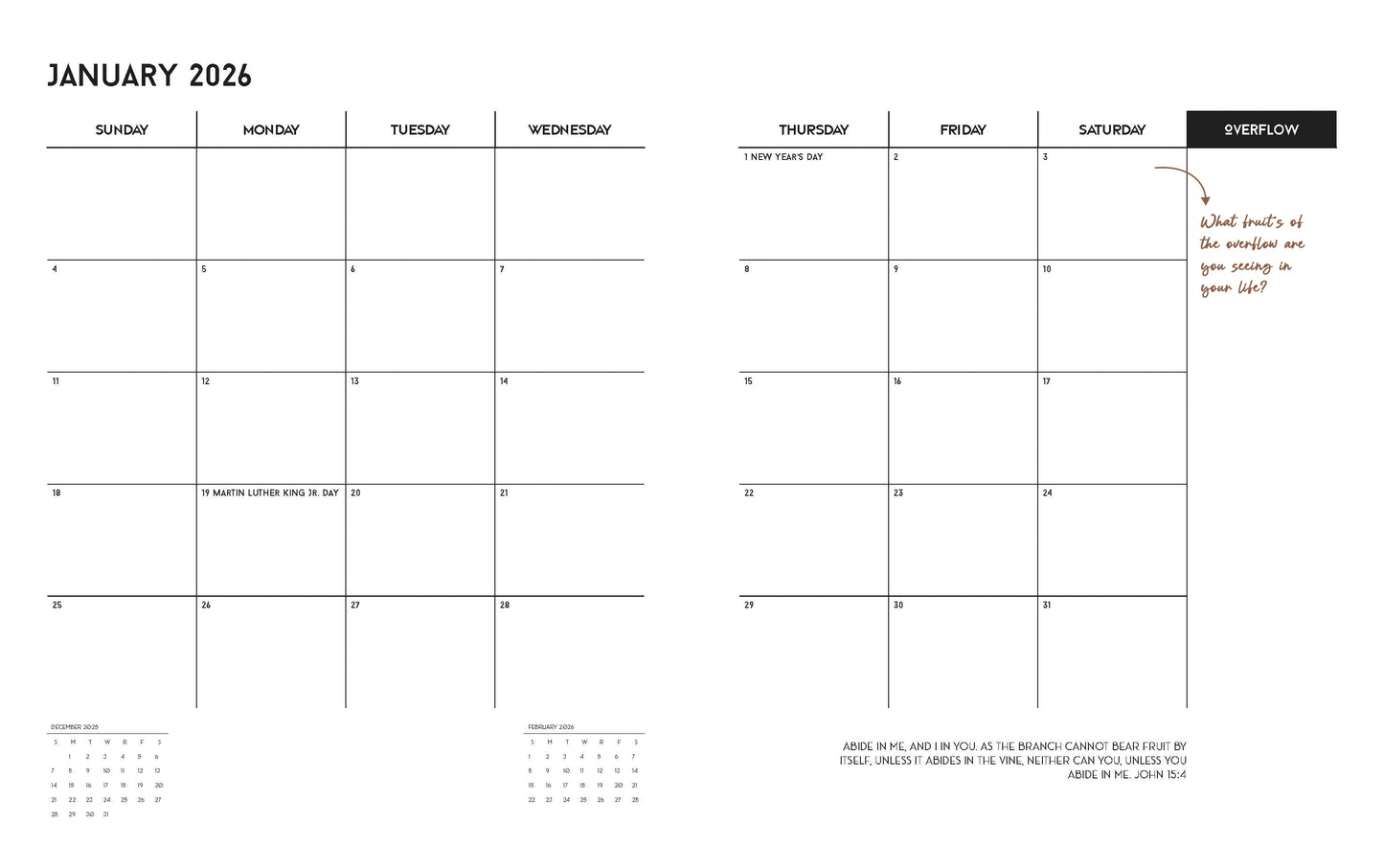 Overflow Planner — Quarterly Insert Refill